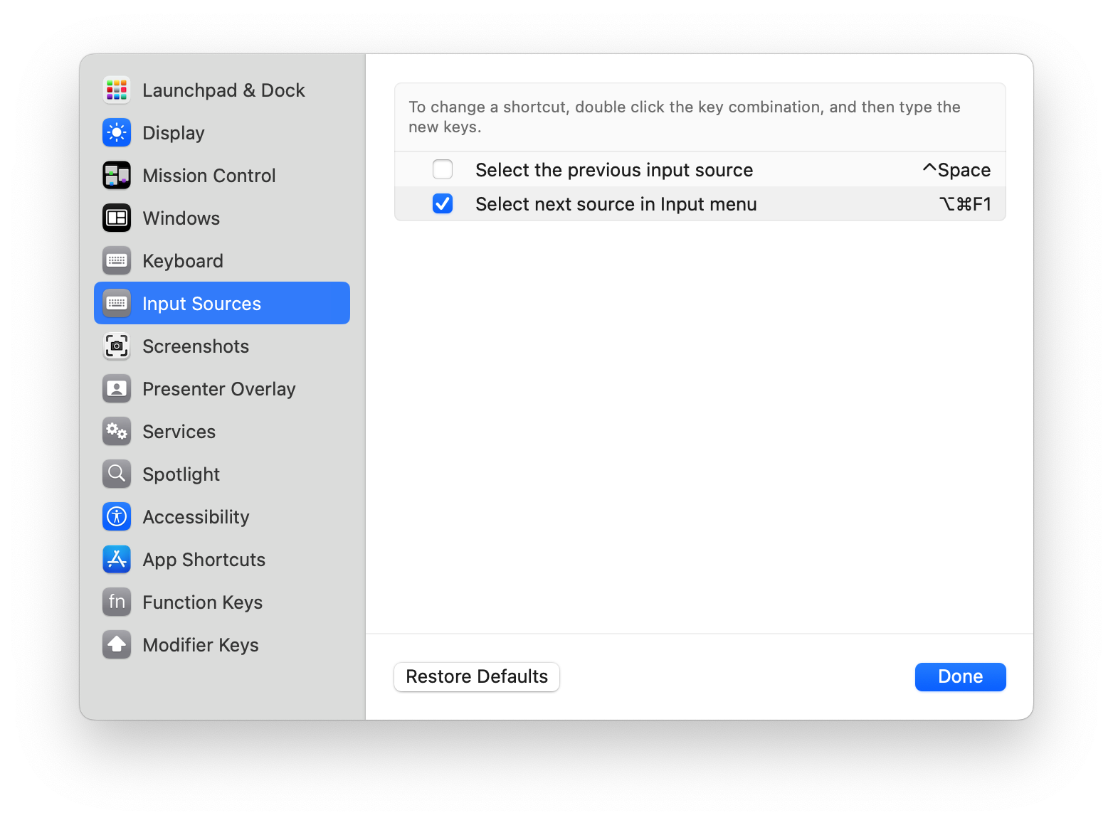 mac keyboard系统设置